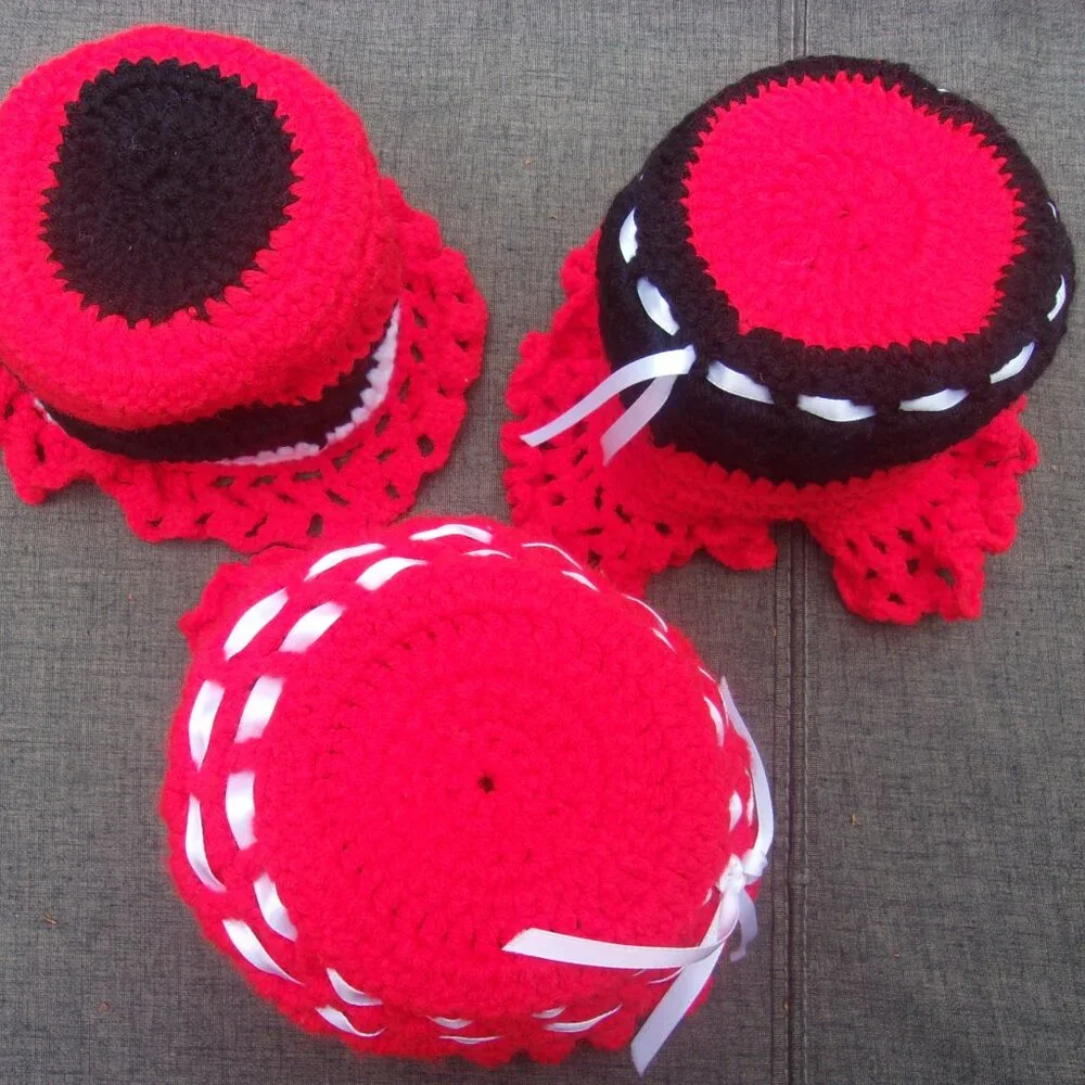 Three Handmade Knitted Toilet Tissue Covers